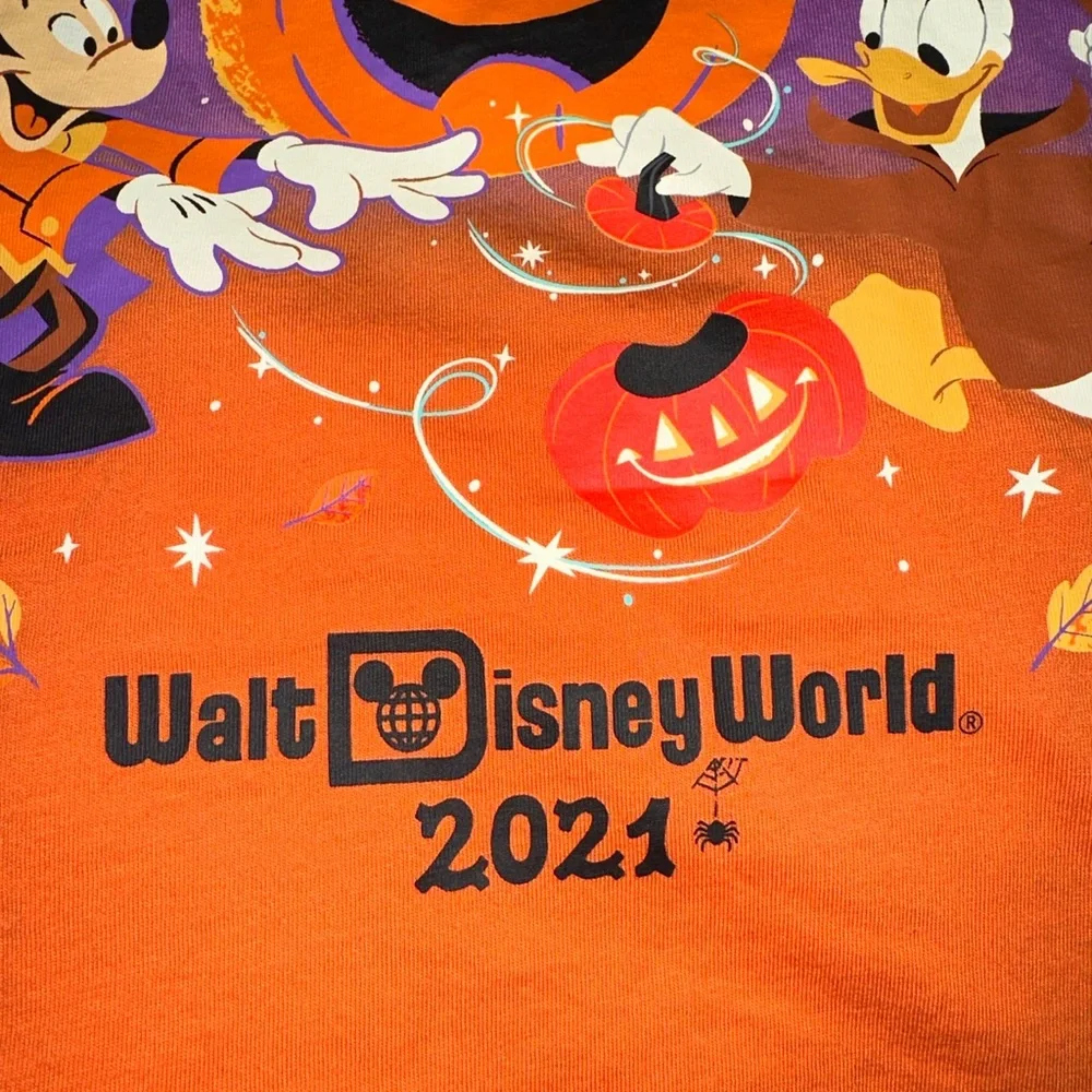 Disney World‎ 2021 Happy Halloween Ombre Mickey Donald Goofy Shirt Kids XL 14